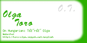 olga toro business card